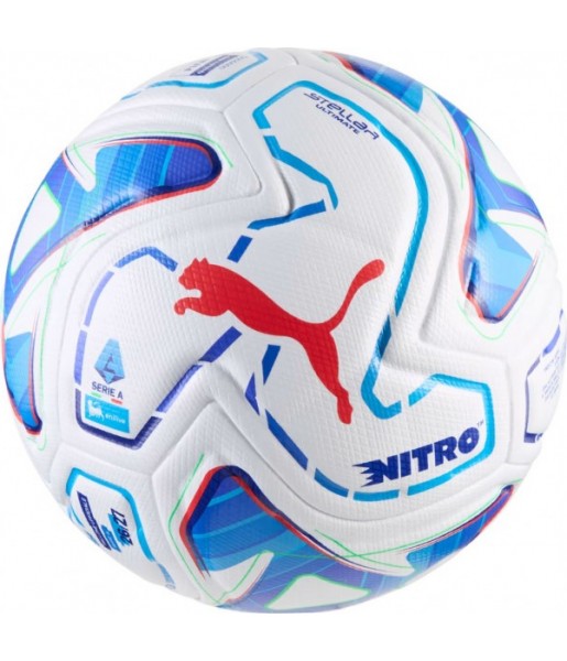 Piłka nożna Puma Stellar Nitro Ultimate Serie A biało-niebieska