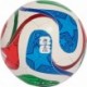 Biało-niebiesko-czerwona piłka halowa Adidas Trionda Training Sala JD8048 r. 4 z zielonymi detalami
