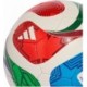 Biało-niebiesko-czerwona piłka halowa Adidas Trionda Training Sala JD8048 r. 4 z zielonymi detalami