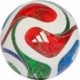 Biało-niebiesko-czerwona piłka halowa Adidas Trionda Pro Sala JD8033 r. 4 z zielonymi detalami