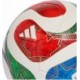 Biało-niebiesko-czerwona piłka halowa Adidas Trionda Pro Sala JD8033 r. 4 z zielonymi detalami
