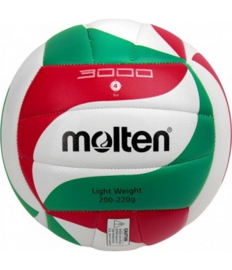 Piłka Siatkowa Molten V4M3000-L Rozmiar 4 Biało-Czerwono-Zielona