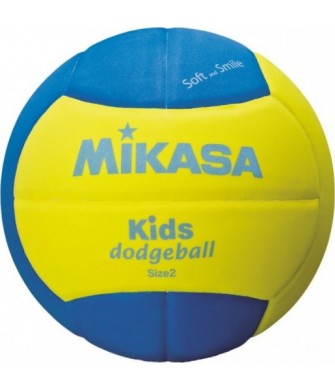 Piłka do zbijaka Mikasa SD20-YBL r.2 żółto-niebieska, lekka i miękka z powierzchnią EVA dla dzieci