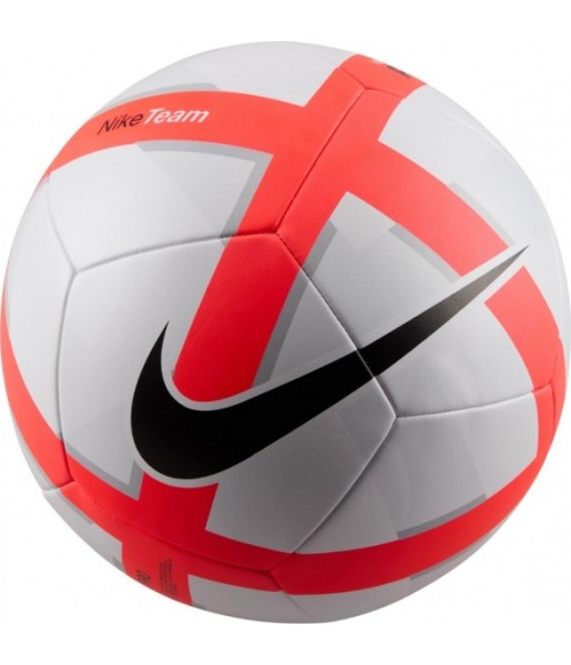 Biało-czerwono-czarna piłka halowa Nike Futsal Pro Team HV6327 100 r. 4 z dużym logo Swoosh