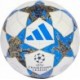 Biało-niebiesko-złota piłka halowa Adidas UCL Pro Sala JP1546 r. 4 z logo Ligi Mistrzów UEFA
