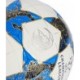 Biało-niebiesko-złota piłka halowa Adidas UCL Pro Sala JP1546 r. 4 z logo Ligi Mistrzów UEFA