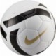 Biało-czarna piłka nożna Nike Legacy Elite Team 25 HV6367 100 r. 5 ze złotym logo Swoosh