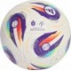 Biało-fioletowo-pomarańczowa piłka Adidas Ekstraklasa Pro JY1297 r. 5 z logo Ekstraklasy