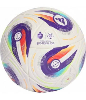 Piłka Nożna Adidas Ekstraklasa Pro 25/26 Rozmiar 5 JY1297 Biało-Fioletowo-Pomarańczowa