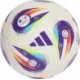 Biało-fioletowo-pomarańczowa piłka Adidas Ekstraklasa Pro JY1297 r. 5 z logo Ekstraklasy