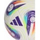 Biało-fioletowo-pomarańczowa piłka Adidas Ekstraklasa Pro JY1297 r. 5 z logo Ekstraklasy