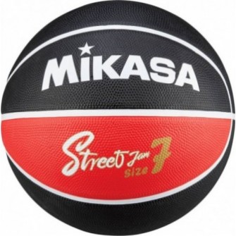 Piłka koszykowa Mikasa BB702B-BKRW czarno-czerwono-biała, gumowa do gry outdoor