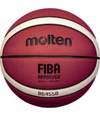 Piłka do koszykówki Molten BG4550 FIBA brązowo-kremowa do gry na hali