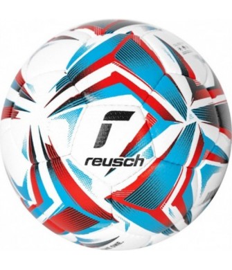 Biało-niebiesko-czerwona piłka nożna Reusch Attrakt Infinity 5554002 r. 5 z logo Reusch