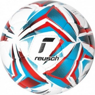 Biało-niebiesko-czerwona piłka nożna Reusch Attrakt Infinity 5554002 r. 5 z logo Reusch