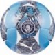 Piłka nożna Puma MCFC Prematch r.5 szaro-niebieska z logo Manchester City, szyta maszynowo z 32 paneli