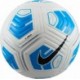 Biało-niebiesko-czarna piłka nożna Nike Strike Team FZ7558 100 r. 5 z logo Swoosh