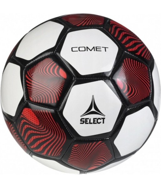 Biało-czarno-czerwona piłka nożna Select Comet V24 18532 r. 5 z kontrastową grafiką i logo Select