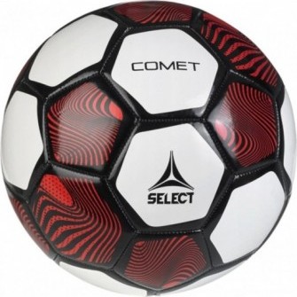 Biało-czarno-czerwona piłka nożna Select Comet V24 18532 r. 5 z kontrastową grafiką i logo Select