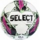 Biało-różowa piłka halowa Select Futsal Attack V22 17622 r. 4 z czarnymi detalami i logo Select