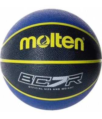 Piłka koszykowa Molten BC7R2-KB czarno-niebieska, gumowa do gry indoor i outdoor