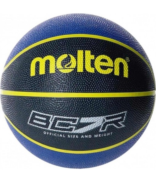Piłka koszykowa Molten BC7R2-KB czarno-niebieska, gumowa do gry indoor i outdoor