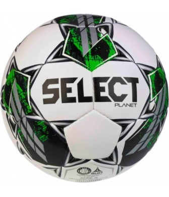 Piłka nożna Select Planet FIFA Basic 110049 r.5 biało-zielono-czarna, ręcznie szyta z 32 paneli