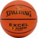 Pomarańczowa piłka do koszykówki Spalding Excel TF-500 76798Z r. 6 z czarnymi kanałami i logo Spalding