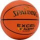 Pomarańczowa piłka do koszykówki Spalding Excel TF-500 76798Z r. 6 z czarnymi kanałami i logo Spalding