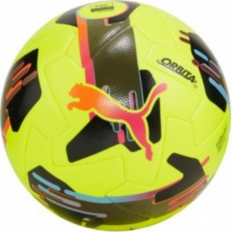Piłka nożna Puma Orbita 1 TB 084322 03 żółto-czarna FIFA Quality Pro