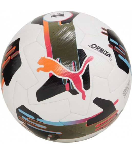Piłka nożna Puma Orbita 1 TB FIFA Quality Pro biało-czarno-pomarańczowa rozmiar 5