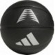 Piłka do koszykówki Adidas Anthony Edwards KV9438 czarna ze srebrnym logo, gumowa indoor outdoor