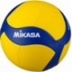Piłka siatkowa Mikasa V360W r.5 żółto-niebieska z miękką powierzchnią PU i 18-panelową szytą konstrukcją