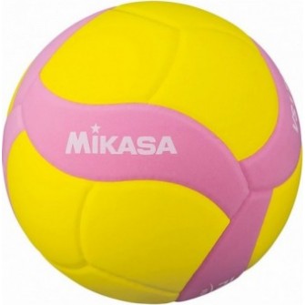 Piłka siatkowa Mikasa VS220W-Y-P lekka żółto-różowa z miękką powłoką EVA