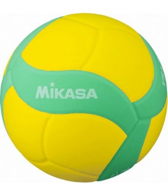 Piłka siatkowa Mikasa VS220W r.5 żółto-zielona, lekka i miękka, z powierzchnią EVA dla młodszych graczy