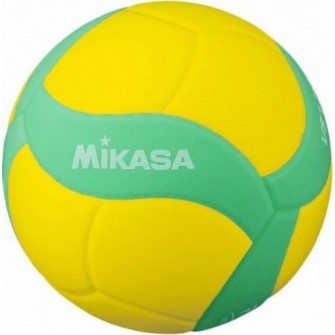 Piłka siatkowa Mikasa VS220W r.5 żółto-zielona, lekka i miękka, z powierzchnią EVA dla młodszych graczy