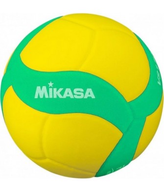 Piłka siatkowa Mikasa VS160W r.4 żółto-zielona, lekka 160 g z miękką powierzchnią EVA dla dzieci