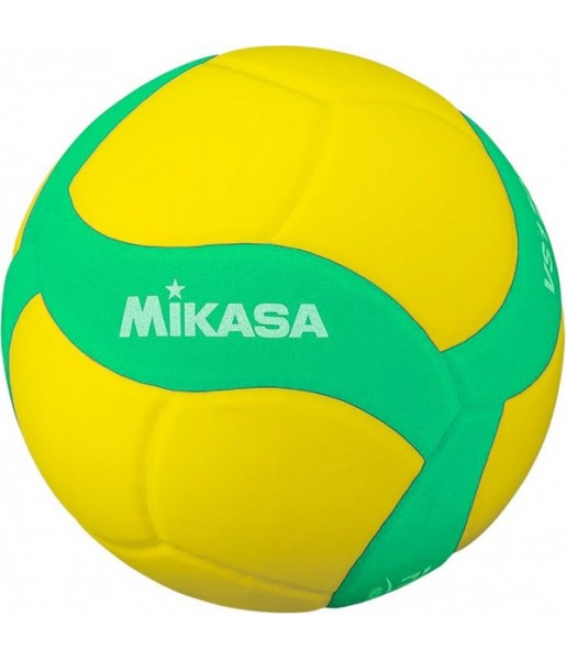 Piłka siatkowa Mikasa VS160W r.4 żółto-zielona, lekka 160 g z miękką powierzchnią EVA dla dzieci