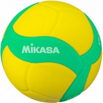 Piłka siatkowa Mikasa VS160W r.4 żółto-zielona, lekka 160 g z miękką powierzchnią EVA dla dzieci