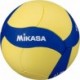 Piłka siatkowa Mikasa VS123W r.5 żółto-niebieska z miękką powierzchnią EVA i 18-panelową konstrukcją