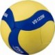 Piłka siatkowa Mikasa VS123W r.5 żółto-niebieska z miękką powierzchnią EVA i 18-panelową konstrukcją