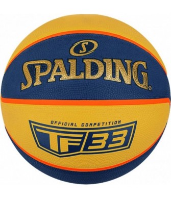 Piłka do koszykówki Spalding TF-33 3x3 84352Z r.6 żółto-granatowa, gumowa, FIBA Approved