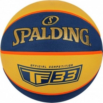 Piłka do koszykówki Spalding TF-33 3x3 84352Z r.6 żółto-granatowa, gumowa, FIBA Approved