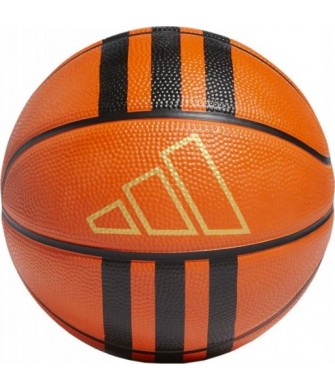 Piłka do koszykówki Adidas 3-Stripes Rubber Mini HM4971 r.3 pomarańczowo-czarna, gumowa, do hali i na zewnątrz