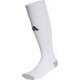Getry piłkarskie Adidas Milano 23 IB7813 białe z czarnym logo, technologia AEROREADY