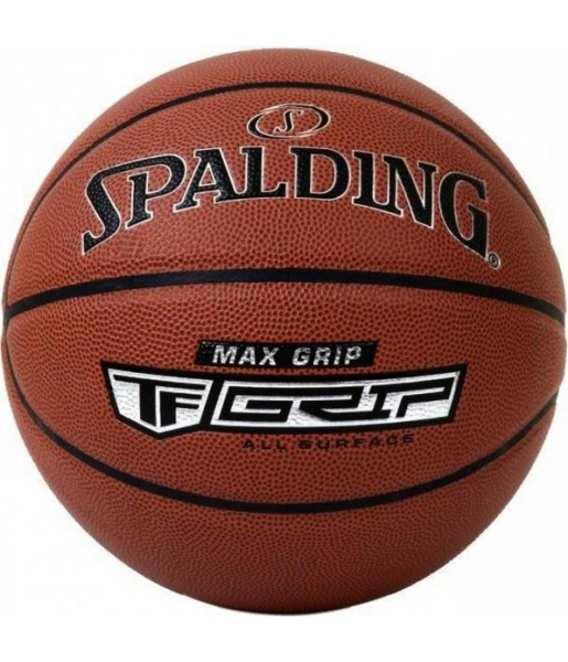 Piłka do koszykówki Spalding Max Grip 76873Z brązowa ze skórą kompozytową i pogłębionymi kanalikami