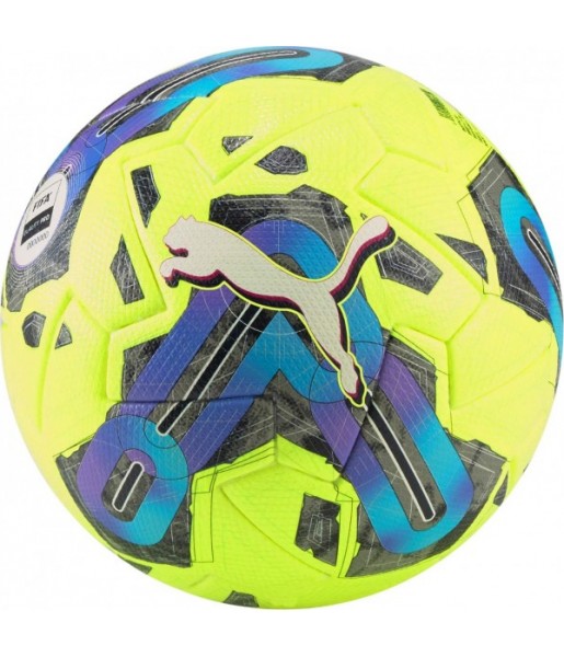 Piłka Puma Orbita 1 TB 083774 02 r.5 żółto-niebiesko-czarna, 12-panelowa, FIFA Quality Pro