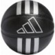 Piłka do koszykówki Adidas 3-Stripes Rubber Mini HM4972 r.3 czarno-srebrna, gumowa, do hali i na zewnątrz