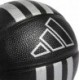 Piłka do koszykówki Adidas 3-Stripes Rubber Mini HM4972 r.3 czarno-srebrna, gumowa, do hali i na zewnątrz