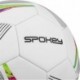 Piłka nożna Spokey Prodigy 925384 biało-zielono-pomarańczowa, szyta maszynowo z TPU